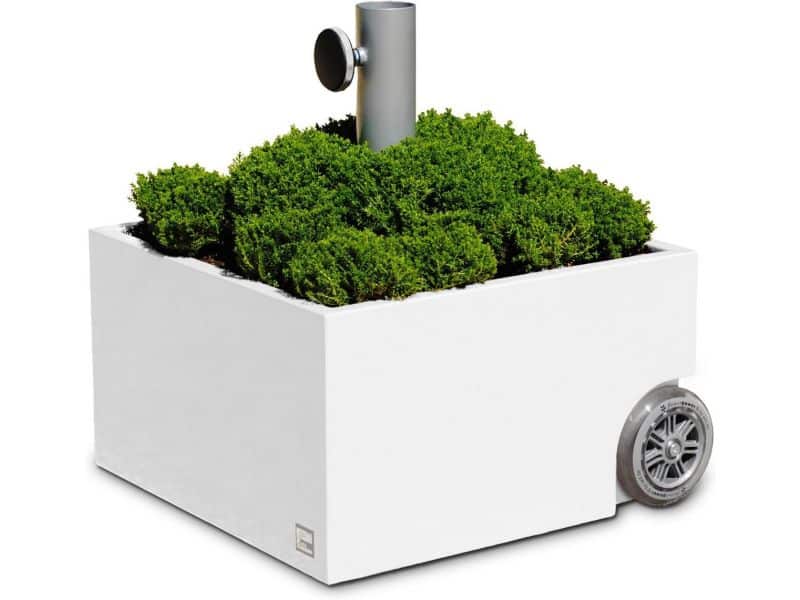 Verrijdbare Parasolvoet met Plantenbak en Zware Grip