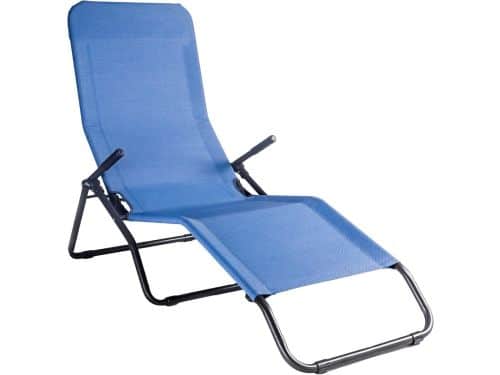 Verstelbaar Ligbed Outdoor Blauw Gemêleerd