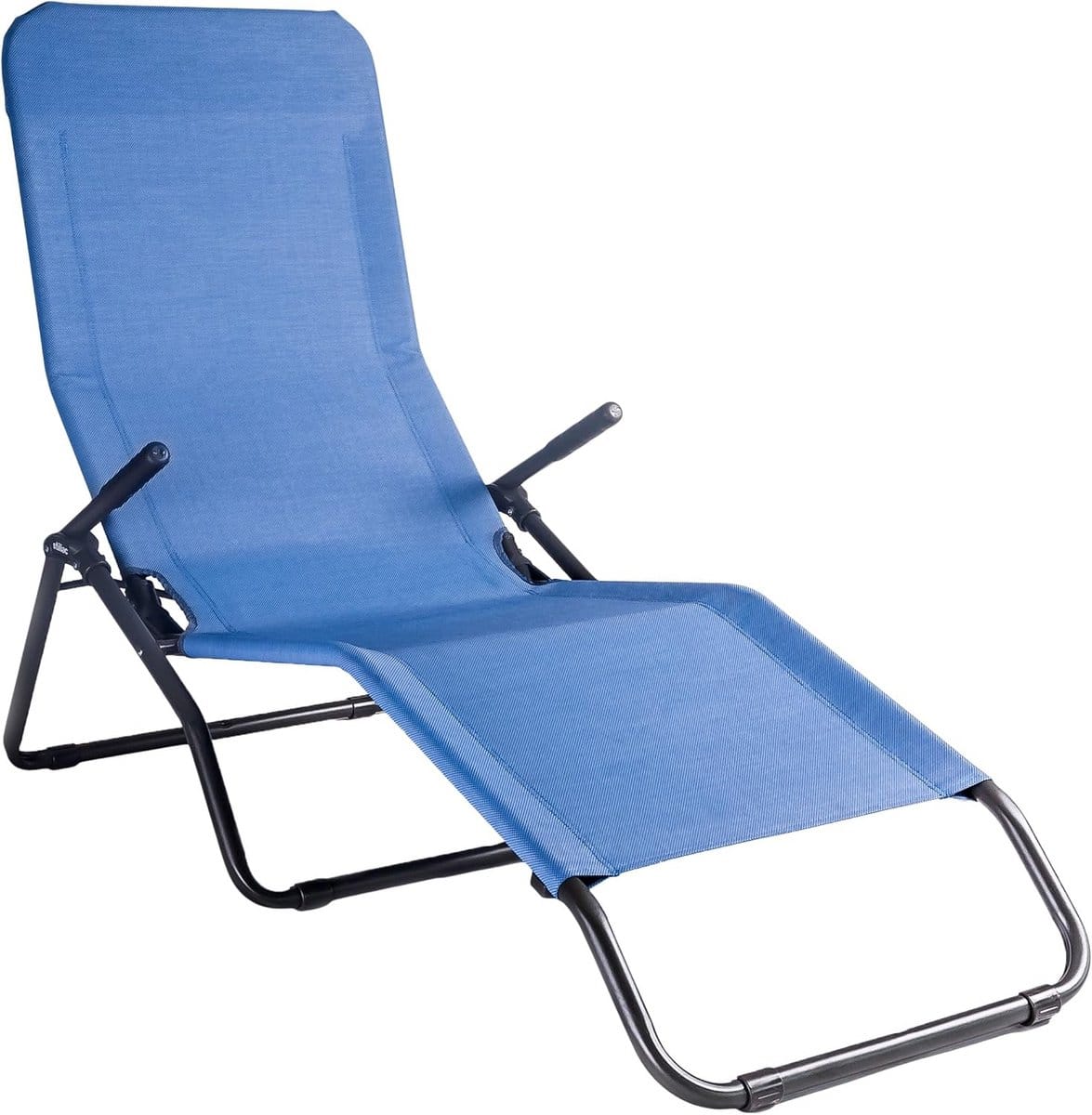 verstelbaar ligbed outdoor blauw gemêleerd