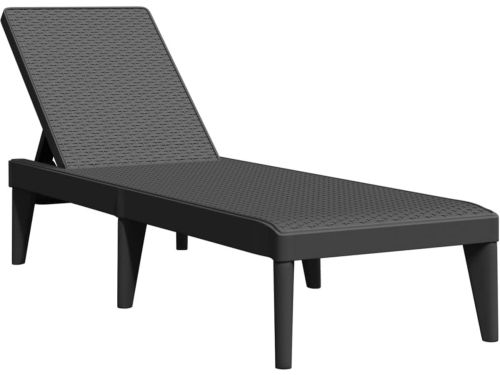 Verstelbaar Ligbed Tuin Antraciet Polypropeen Comfortabel Zonnebed