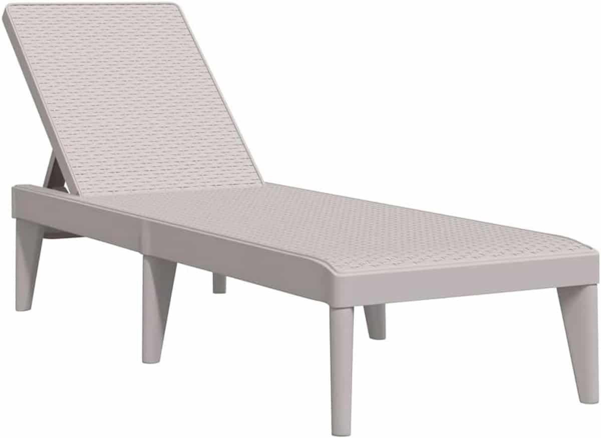 verstelbaar ligbed voor tuin en terras cappuccino