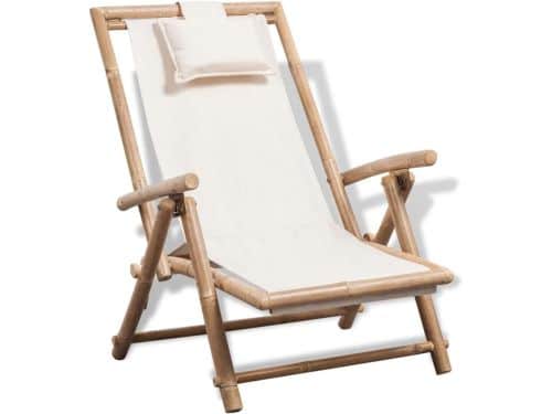 Verstelbare Bamboe Ligstoel voor Tuin en Terras