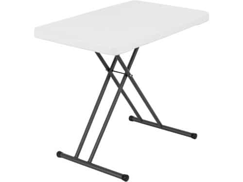 Verstelbare Klaptafel Hoogte 86 cm - Robuust Wit Graniet Tafelblad
