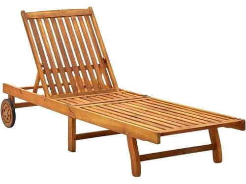 Verstelbare Ligbed Houten Buitenstoel voor Tuin en Terras