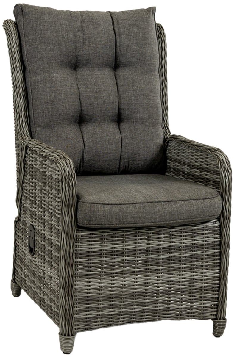 verstelbare tuinstoel dublin | ash grey | wicker