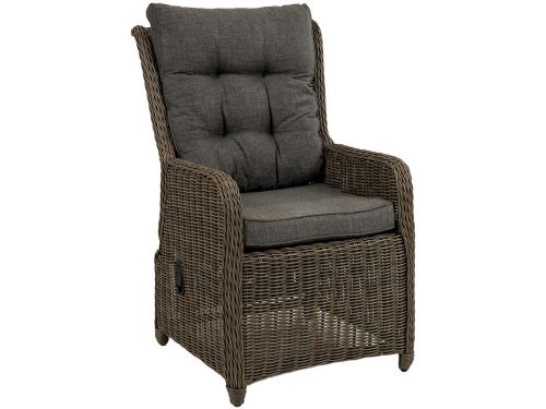 Verstelbare tuinstoel Dublin | Sweet Brown | Rond wicker