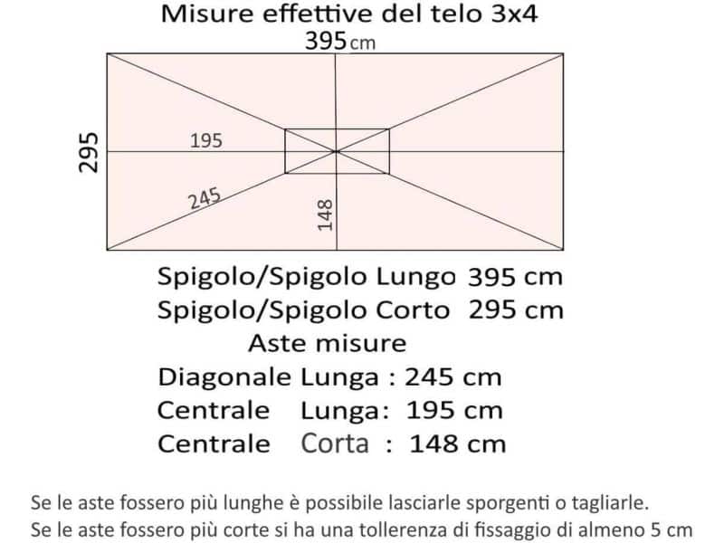 Vervangend Parasolzeil voor Zweefparasol 3x4m Wit - Waterdicht en Duurzaam