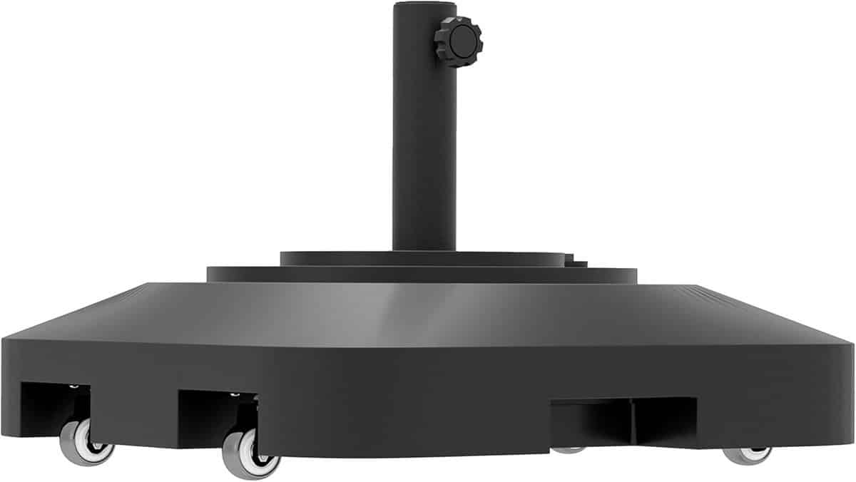 verzwaarde parasolvoet op wielen voor terras en tuin stevig en