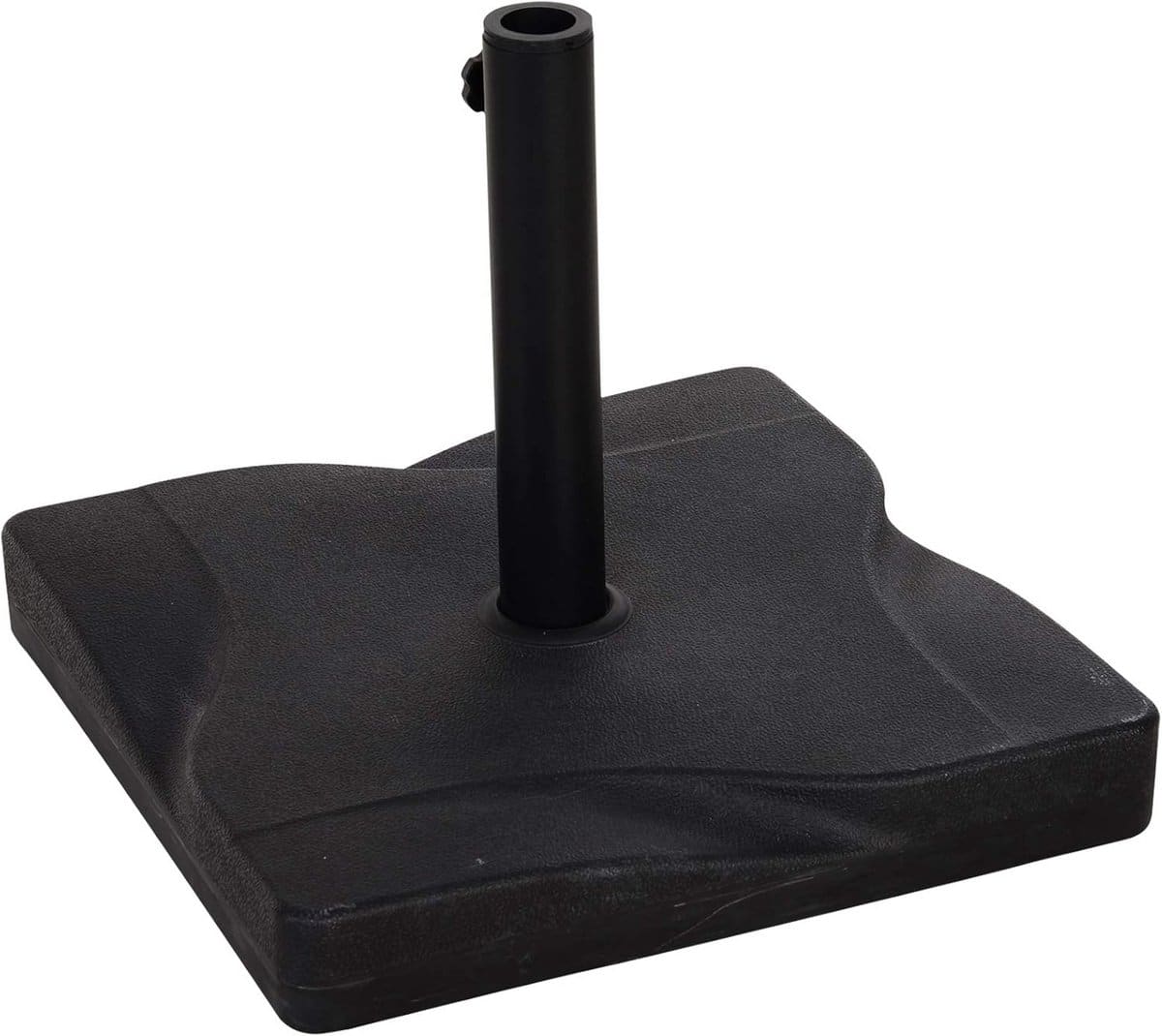 verzwaarde parasolvoet vierkant 20kg hdpe cement zwart voor diverse parasols