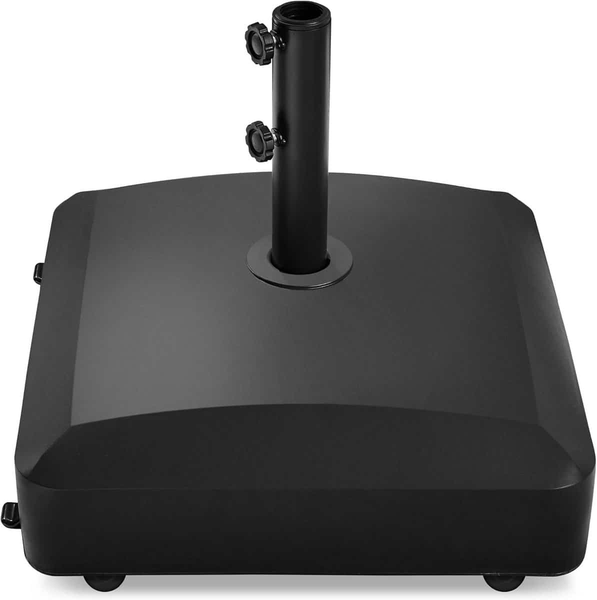 verzwaarde parasolvoet vulbaar met wielen en remmen voor markantententen