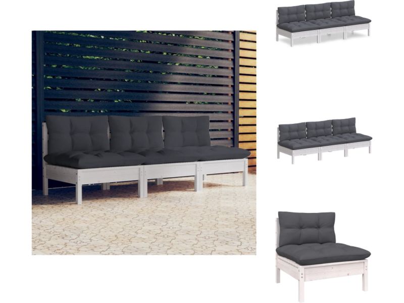 vidaXL 3-zitsbank - 3-zitsbanken - Driezitsbank - Driezitsbanken - Tuinbank