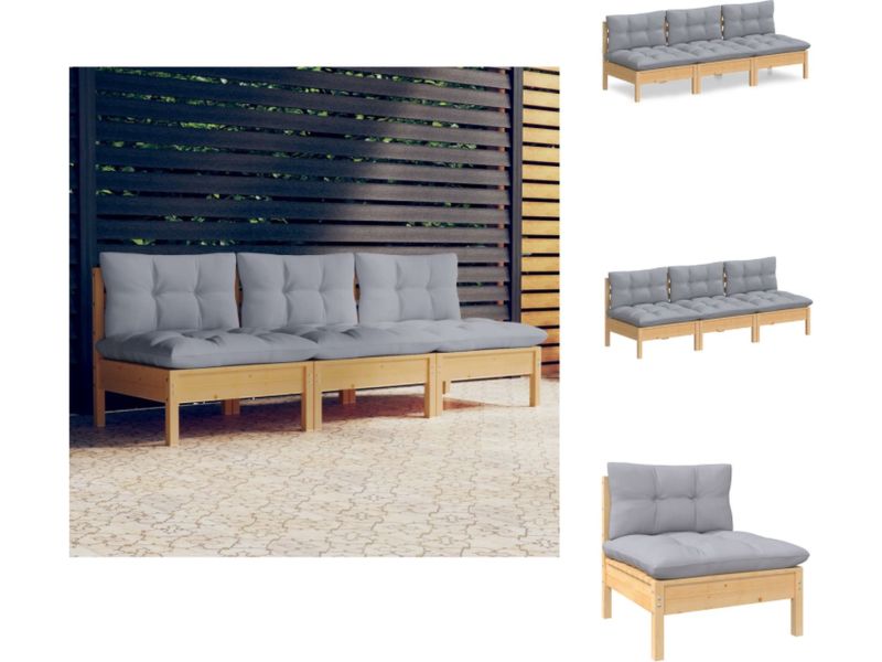 vidaXL 3-zitsbank - 3-zitsbanken - Driezitsbank - Driezitsbanken - Tuinbank