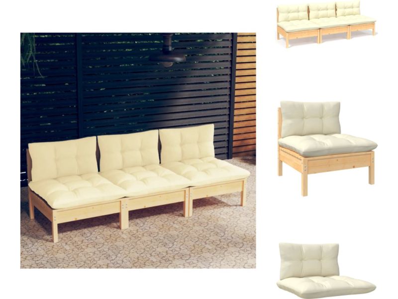 vidaXL 3-zitsbank - 3-zitsbanken - Driezitsbank - Driezitsbanken - Tuinbank