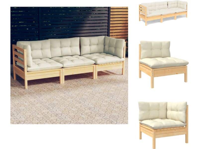 vidaXL 3-zitsbank - 3-zitsbanken - Driezitsbank - Driezitsbanken - Tuinbank