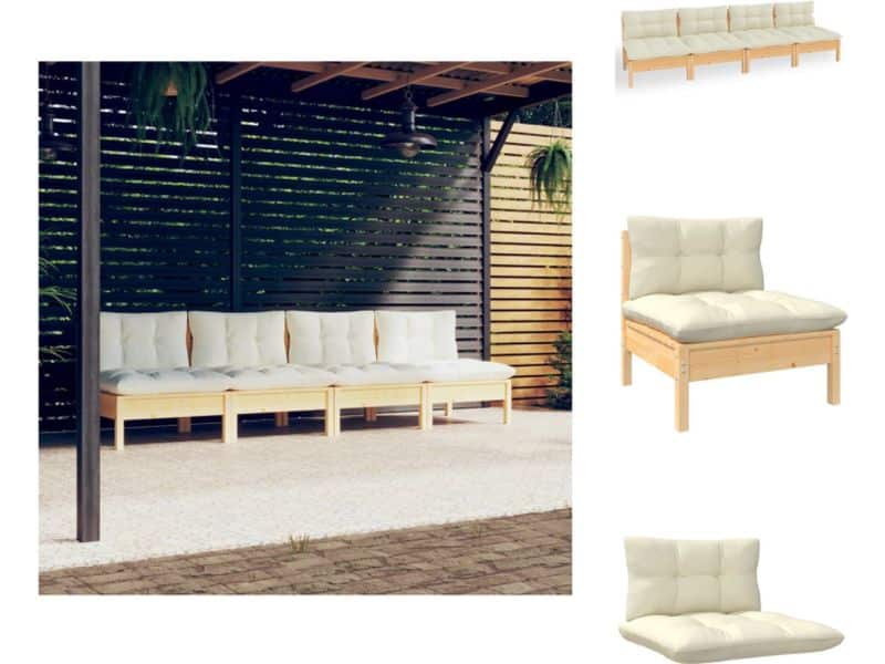 vidaXL 4-zitsbank - 4-zitsbanken - Vierzitsbank - Vierzitsbanken - Tuinbank