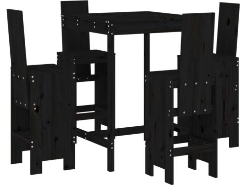 vidaXL - 5-delige - Barset - massief - grenenhout