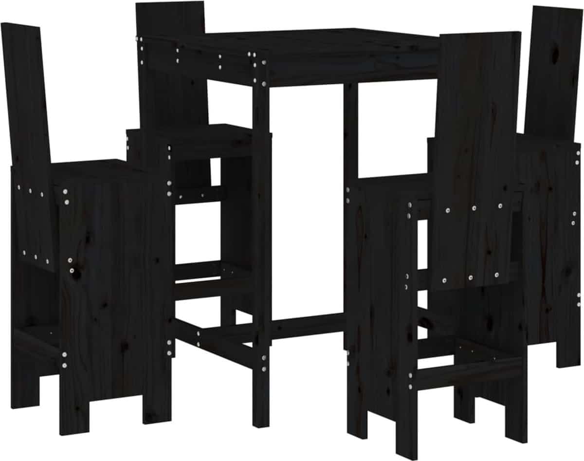vidaxl 5 delige barset massief grenenhout