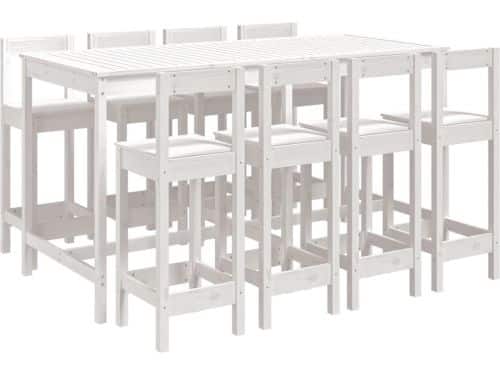 vidaXL - 9-delige - Barset - massief - grenenhout