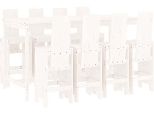 vidaXL - 9-delige - Barset - massief - grenenhout