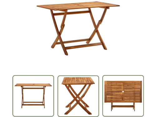 vidaXL Acacia Hout - Tuin Tafel - Tuintafel inklapbaar 120x70x75