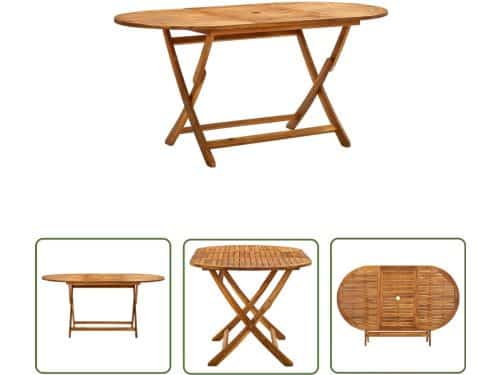 vidaXL Acacia Hout - Tuin Tafel - Tuintafel inklapbaar 160x85x75
