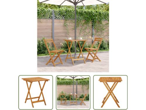 vidaXL Acacia Hout - Tuin Tafel - Tuintafel inklapbaar 60x60x75