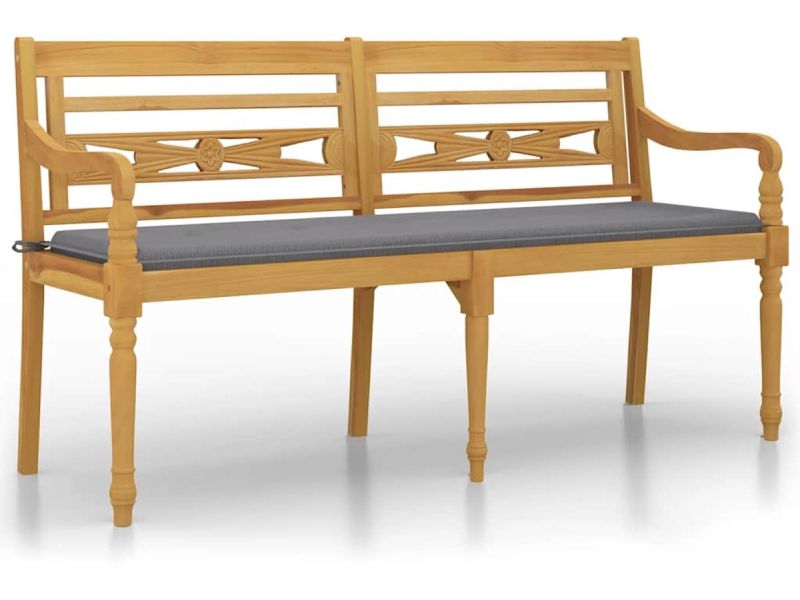 vidaXL Bank Batavia - 150 cm - Teakhout - Inclusief