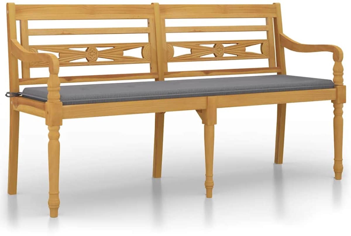 vidaxl bank batavia 150 cm teakhout inclusief