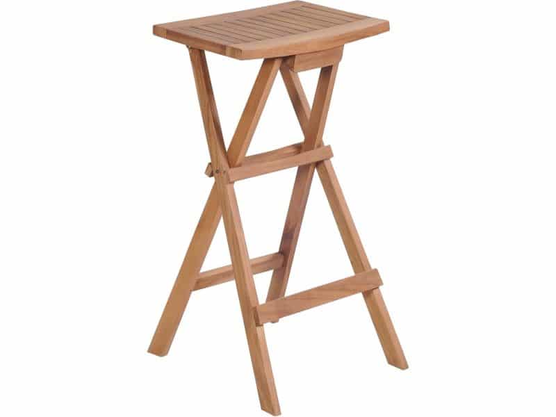 vidaXL Barkrukken 4 stuks inklapbaar massief teak Barkruk