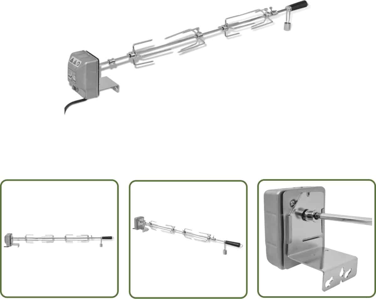 vidaxl bbq accessoires bbq draaispit bbq draaispit met