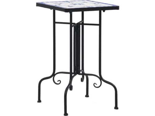 vidaXL - Bijzettafel - mozaïek - keramiek - blauw