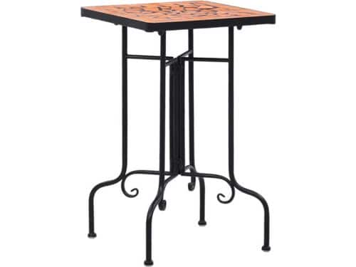 vidaXL - Bijzettafel - mozaïek - keramiek - terracottakleurig
