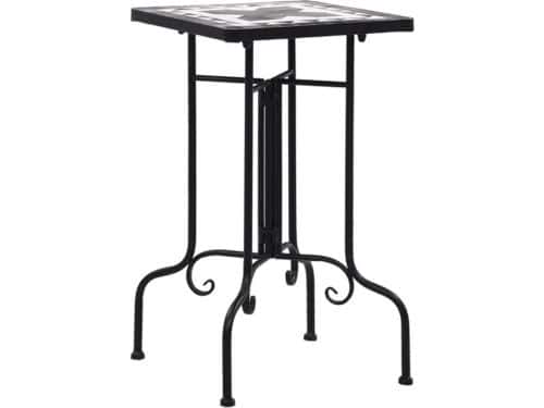 vidaXL - Bijzettafel - mozaïek - keramiek - zwart