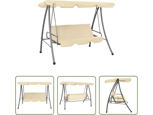 vidaXL Buitenschommelbank - Schommelbank - Schommelbank voor buiten met luifel