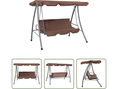 vidaXL Buitenschommelbank - Schommelbank - Schommelbank voor buiten met luifel