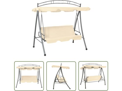 vidaXL Buitenschommelbank - Schommelbank - Schommelbank voor buiten met luifel