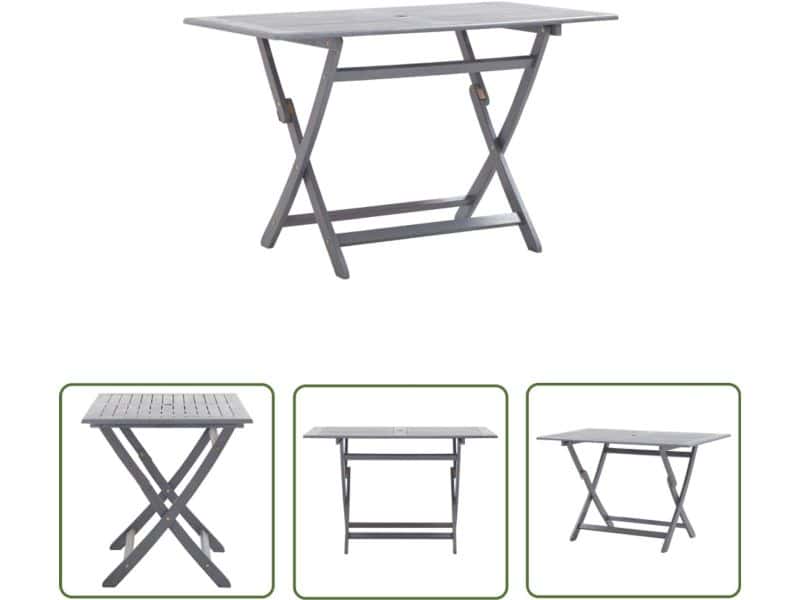 vidaXL Buitentafel - Tuin Tafel - Tuintafel inklapbaar 120x70x75 cm