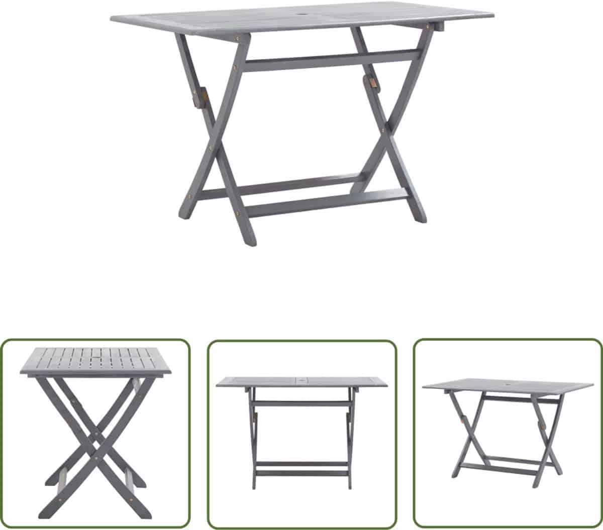 vidaxl buitentafel tuin tafel tuintafel inklapbaar 120x70x75 cm