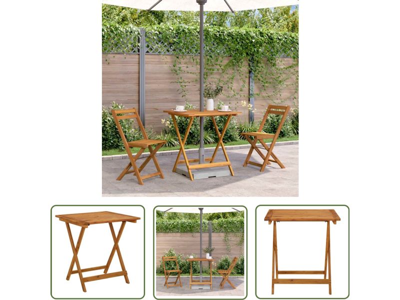 vidaXL Buitentafel - Tuin Tafel - Tuintafel inklapbaar 70x70x75 cm
