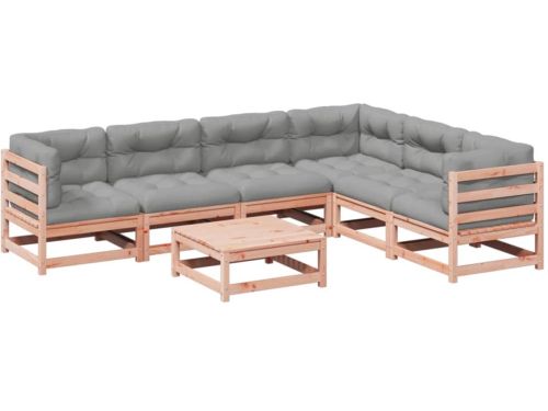 vidaXL Loungeset 7-delig - Vurenhout - Incl. Kussens Hoeken Bank