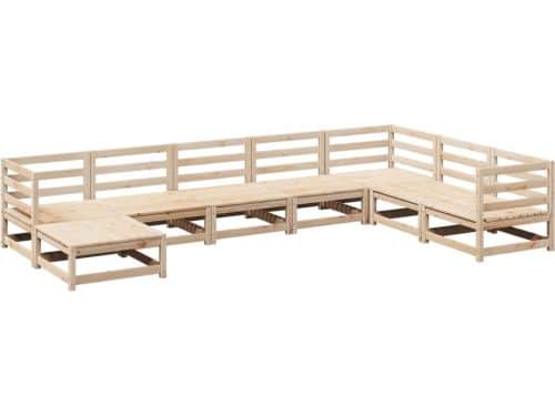 vidaXL Loungeset 8-delig - Massief Grenenhout Hoeken Bank - Lounge