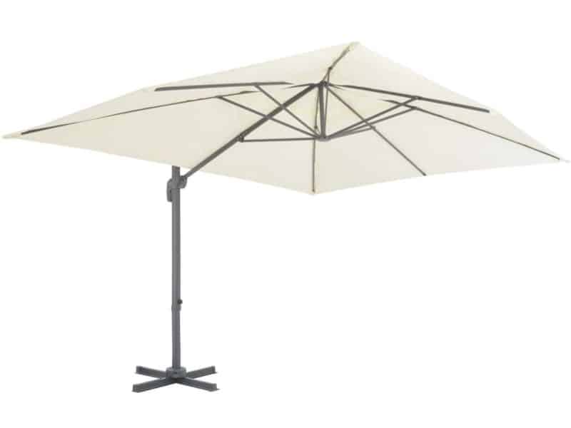 vidaXL Parasol - Zonwering - Zweefparasol met aluminium paal 400x300