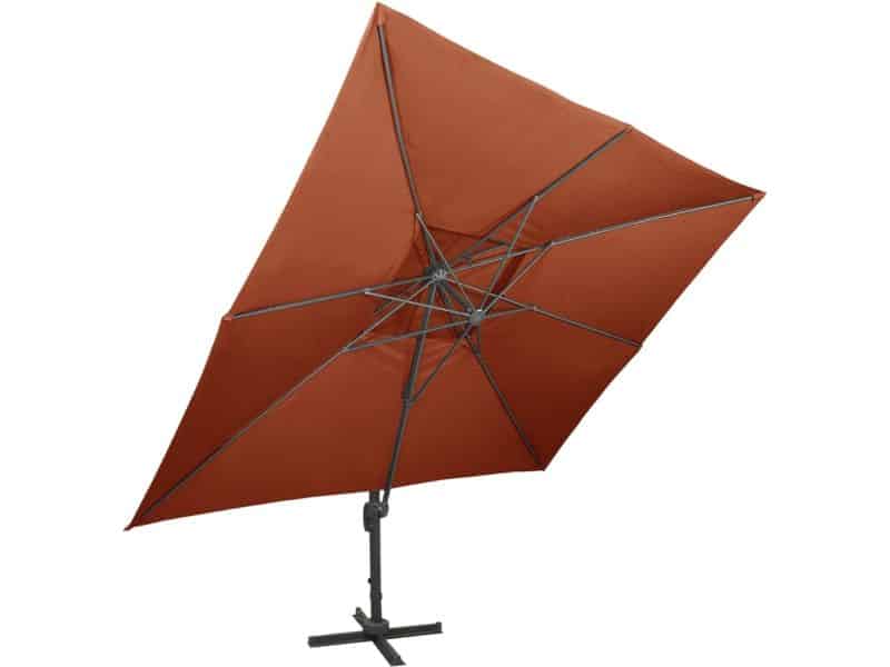 vidaXL Parasol - Zonwering - Zweefparasol met dubbel dak 400x300