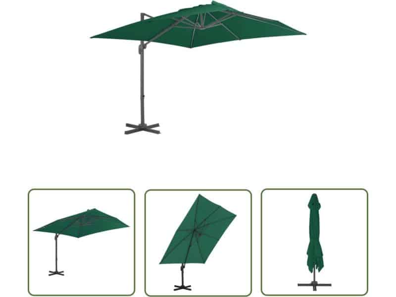 vidaXL Parasol - Zweefparasol - Zweefparasol met aluminium paal 300x300