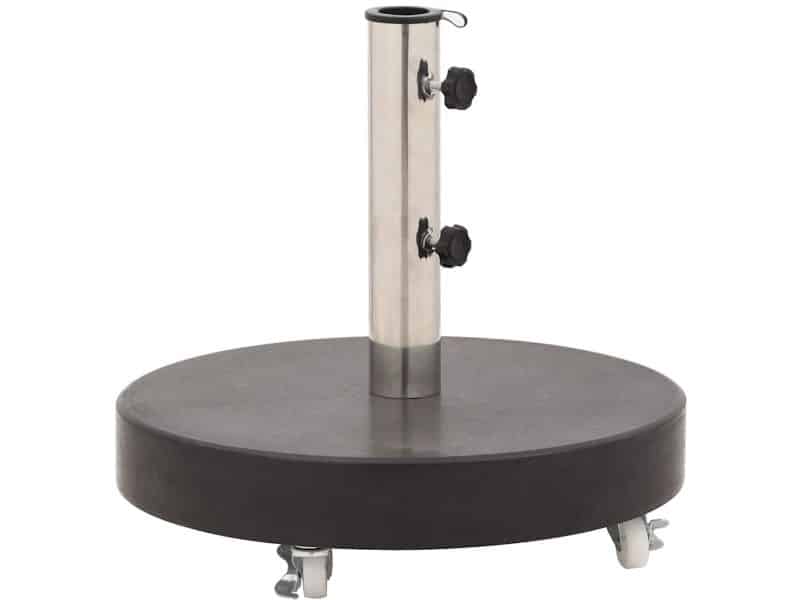vidaXL Parasolvoet 30 kg Graniet Zwart Parasolvoet - Parasolbasis