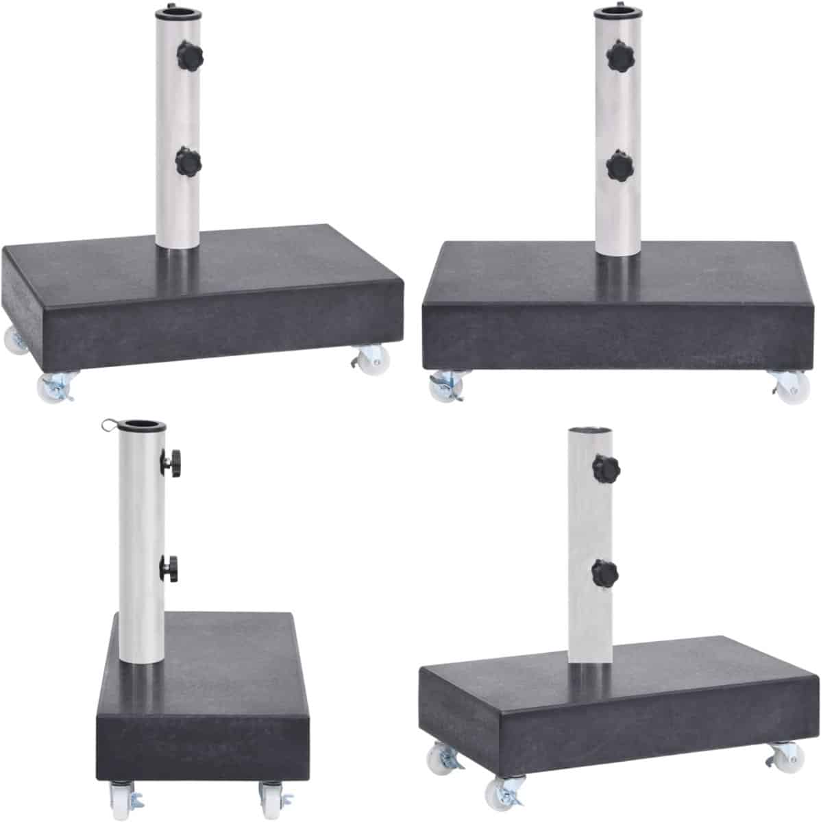 vidaxl parasolvoet 45x25x8 cm graniet zwart parasolvoet parasolvoeten