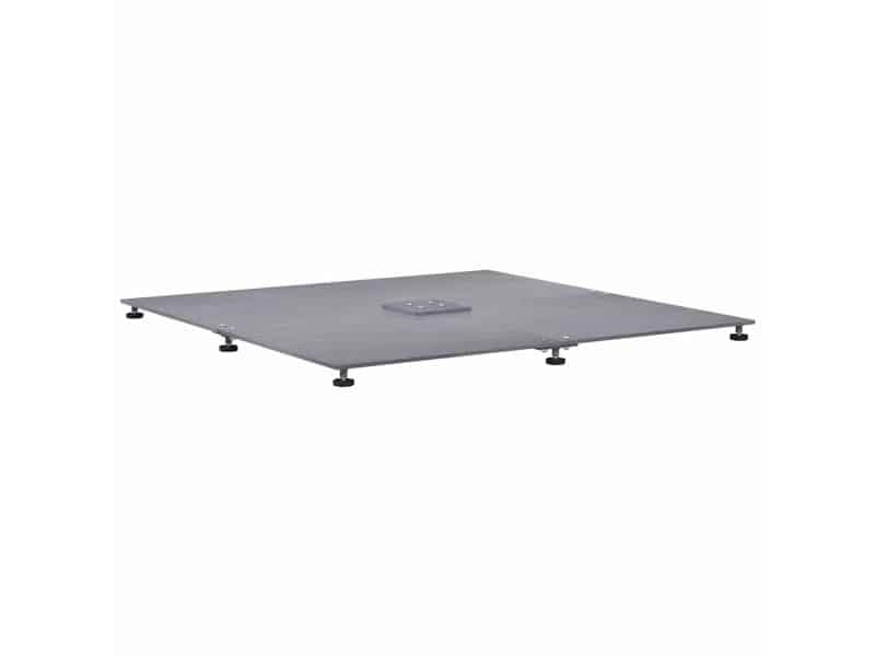 vidaXL - Parasolvoet - Donker - grijze - houtlook