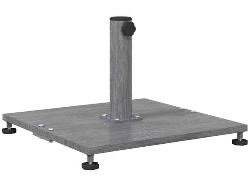 vidaXL - Parasolvoet - Donkergrijze - Houten - Look