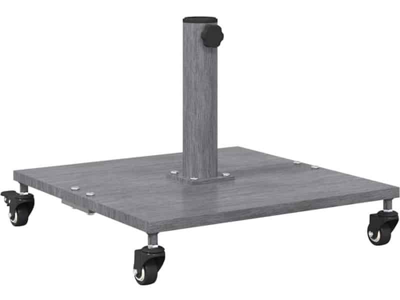 vidaXL - Parasolvoet - Donkergrijze - Houten - Look