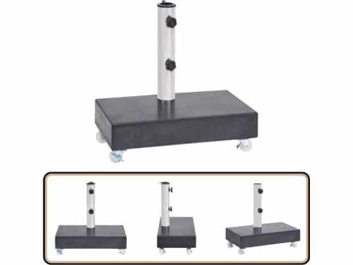 vidaXL Parasolvoet - Graniet - Zwart - 25 kg